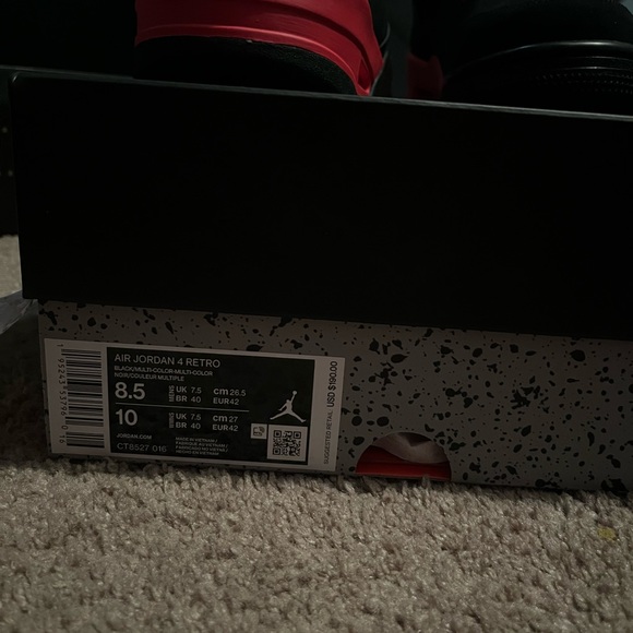 Jordan 4 Thunder Red sz 8 - Picture 3 of 4